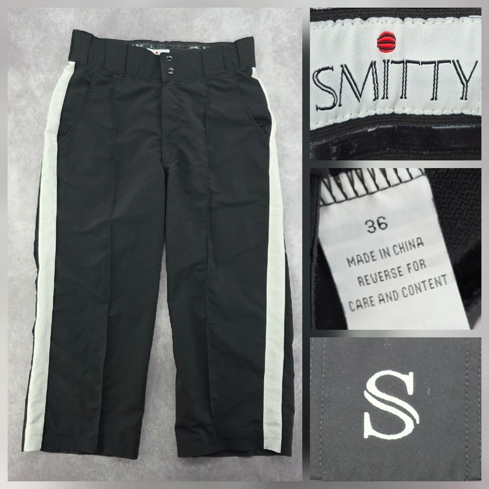 Smitty Football Referee Pants Mens 36x25 Black White Stripe Officials Umpire‎